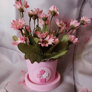 Kerámia mini kaspó gyurma díszítéssel  - Meska.hu