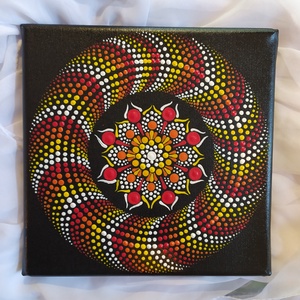 Mandala meleg színekkel - Meska.hu