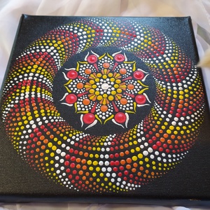 Mandala meleg színekkel - otthon & életmód - dekoráció - spiritualitás - mandala - Meska.hu