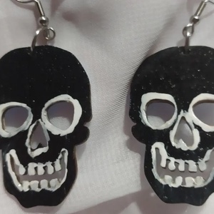 Koponya fülbevaló - otthon & életmód - dekoráció - halloween - halloweeni ékszerek - Meska.hu