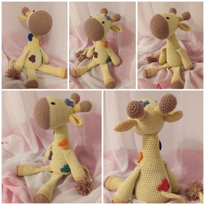 Zsiráf amigurumi - művészet - más gyűjtemények - Meska.hu