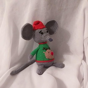 Amigurumi egérke - játék & sport - ovis felszerelés - egyéb ovis kiegészítő - Meska.hu