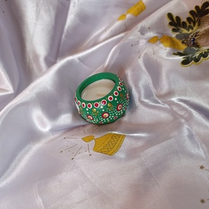 Mécsestartó kicsi -zöld - otthon & életmód - gyertya, illat, aroma - mécses és mécsestartó - Meska.hu