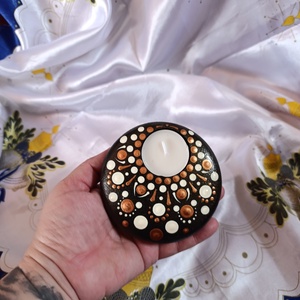 Mécsestartó nagy -fekete  - otthon & életmód - gyertya, illat, aroma - mécses és mécsestartó - Meska.hu