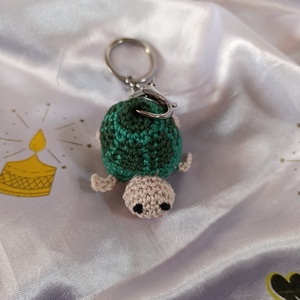 Teknős kulcstartó -amigurumi  - táska & tok - kulcstartó & táskadísz - kulcstartó - Meska.hu