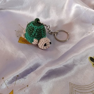 Teknős kulcstartó -amigurumi  - táska & tok - kulcstartó & táskadísz - kulcstartó - Meska.hu