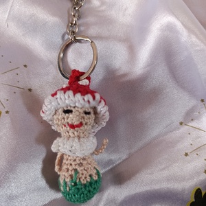 Gombácska kulcstartó -amigurumi  - táska & tok - kulcstartó & táskadísz - kulcstartó - Meska.hu