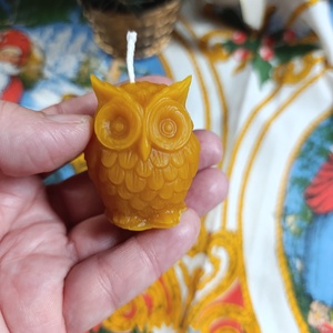 Bagoly méhviasz gyertya  - Meska.hu