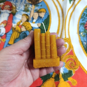 Könyvek méhviasz gyertya  - karácsony - karácsonyi lakásdekoráció - karácsonyi illatgyertya, mécses - Meska.hu