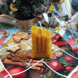 Könyvek méhviasz gyertya  - karácsony - karácsonyi lakásdekoráció - karácsonyi illatgyertya, mécses - Meska.hu