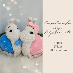 CsupaCsuszka plüss csiga horgolásminta amigurumi - diy (csináld magad) - szabásminta, útmutató - horgolási minta - Meska.hu