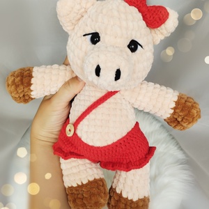 Mazsola plüss malac horgolásminta amigurumi, DIY (Csináld magad), Szabásminta, útmutató, Horgolási minta, Horgolás, MESKA