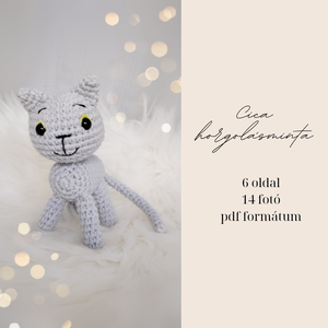 Cica horgolásminta - diy (csináld magad) - szabásminta, útmutató - horgolási minta - Meska.hu