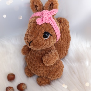Mogyi plüss mókus horgolásminta amigurumi, DIY (Csináld magad), Szabásminta, útmutató, Horgolási minta, Horgolás, MESKA