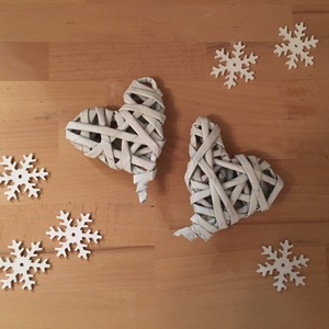 Papírfonott szív, Karácsony, Adventi díszek, Adventi ablakdekoráció, Papírművészet, MESKA