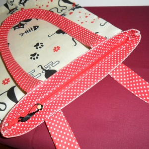  Sok-sok cica,cipzáros bevásárló táska,bevásárló szatyor ,válltáska -  - Meska.hu