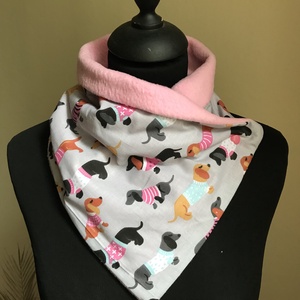   Sál, körsál tacskó kutyás , Ruha & Divat, Sál, Sapka, Kendő, Sál, Varrás, MESKA