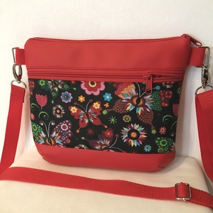 Crossbody vidám lepke-virág mintás  - Meska.hu