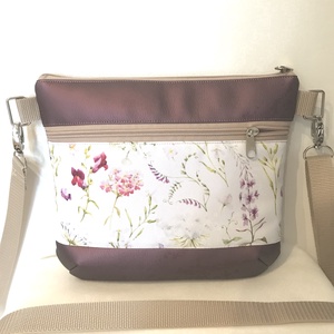 Tátika virág mintás  crossbody /válltáska/ keresztpántos táska/ oldaltáska - táska & tok - kézitáska & válltáska - vállon átvethető táska - Meska.hu