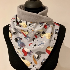  Sál, körsál mókás kutyák, Ruha & Divat, Sál, Sapka, Kendő, Sál, Varrás, MESKA