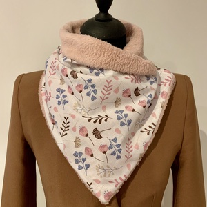 Sál, körsál leveles-virágos , Ruha & Divat, Sál, Sapka, Kendő, Sál, Varrás, MESKA