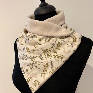  Sál, körsál, apró levél mintás - ruha & divat - sál, sapka, kendő - sál - Meska.hu