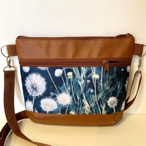 Különleges pitypang mintás crossbody /válltáska/ keresztpántos táska/ oldaltáska - Meska.hu