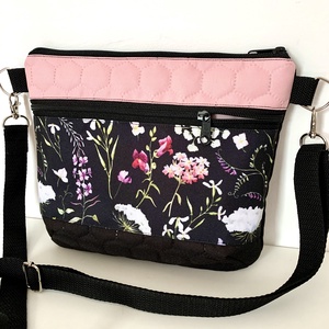 Tátika virág mintás crossbody, Táska & Tok, Kézitáska & válltáska, Vállon átvethető táska, Varrás, MESKA