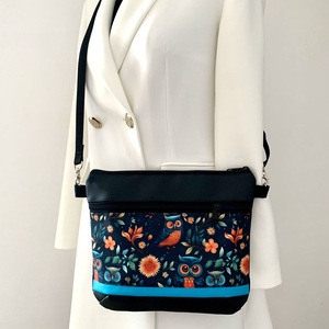 Cuki baglyok- crossbody / válltáska/ keresztpántos táska/ oldaltáska - táska & tok - kézitáska & válltáska - vállon átvethető táska - Meska.hu