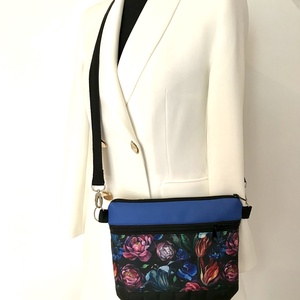 Boglárka, tulipán mintás crossbody / válltáska/ keresztpántos táska/ oldaltáska - táska & tok - kézitáska & válltáska - vállon átvethető táska - Meska.hu