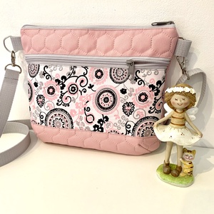 Készleten! Rózsaszín mandala mintás crossbody - Meska.hu