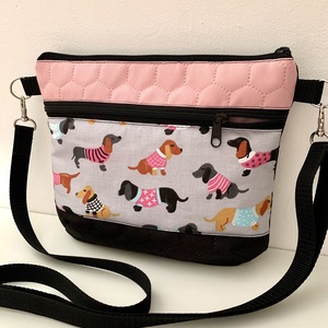 Cuki tacskók- crossbody / válltáska/ keresztpántos táska/ oldaltáska - táska & tok - kézitáska & válltáska - vállon átvethető táska - Meska.hu