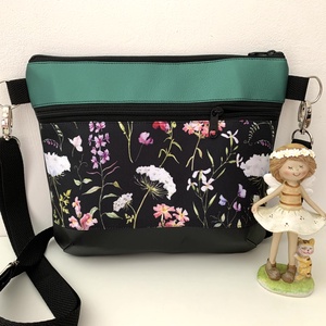 Tátika virág mintás crossbody - táska & tok - kézitáska & válltáska - vállon átvethető táska - Meska.hu