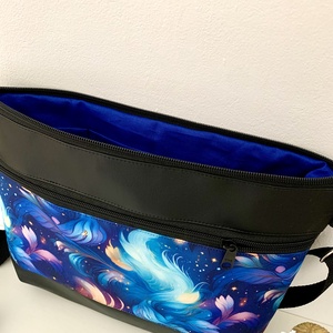 Különleges színes absztrakt mintás crossbody / válltáska/ keresztpántos táska/ oldaltáska - táska & tok - kézitáska & válltáska - vállon átvethető táska - Meska.hu