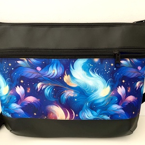 Különleges színes absztrakt mintás crossbody / válltáska/ keresztpántos táska/ oldaltáska - táska & tok - kézitáska & válltáska - vállon átvethető táska - Meska.hu