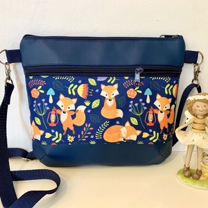 Ravazdi rókák-crossbody / válltáska/ keresztpántos táska/ oldaltáska - táska & tok - kézitáska & válltáska - vállon átvethető táska - Meska.hu