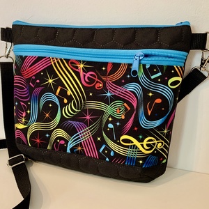 Készleten! Dallamok szárnyán- crossbody/ válltáska/ keresztpántos táska/ oldaltáska, Táska & Tok, Kézitáska & válltáska, Vállon átvethető táska, Varrás, MESKA
