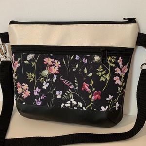 Tátika virág mintás crossbody / válltáska/ keresztpántos táska/ oldaltáska - Meska.hu