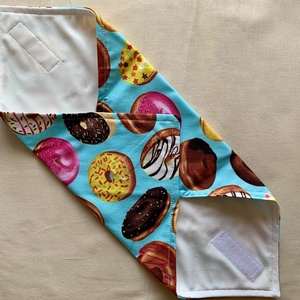 Készletkisöprés! Fánk mintás textil, péksütemény, szendvics csomagoló szalvéta - táska & tok - uzsonna- & ebéd tartó - szendvics csomagoló - Meska.hu