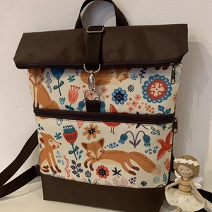 Készleten! Roll Top-Mesebeli róka mintás-Vízálló-Hátizsák-Hátitáska , Táska & Tok, Hátizsák, Roll top hátizsák, Varrás, MESKA