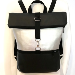 Fekete-ezüst-Vízálló-Hátizsák-Hátitáska-Laptop hátizsák - táska & tok - hátizsák - hátizsák - Meska.hu