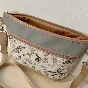 Apró levél mintás  crossbody / válltáska/ keresztpántos táska/ oldaltáska - táska & tok - kézitáska & válltáska - vállon átvethető táska - Meska.hu