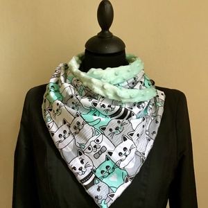 Sál, körsál macskás, Ruha & Divat, Sál, Sapka, Kendő, Sál, Varrás, MESKA