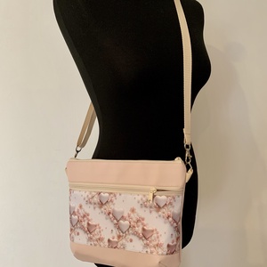  Crossbody Szépséges szív mintás, válltáska/keresztpántos táska/ oldaltáska, Rózsaszín-Párizs - táska & tok - kézitáska & válltáska - válltáska - Meska.hu