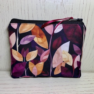 Bíbor lomb kártyatartó, neszesszer, irattartó, pipere tároló, textil tároló - Meska.hu