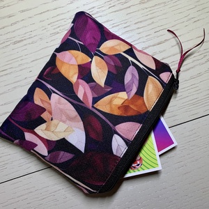 Bíbor lomb kártyatartó, neszesszer, irattartó, pipere tároló, textil tároló - táska & tok - neszesszer - Meska.hu