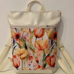  Hátizsák- Csodás tulipános, Hátitáska-Vízálló - táska & tok - hátizsák - hátizsák - Meska.hu