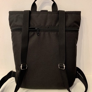 Rolltop Fekete-mandala mintás hátizsák, Hátitáska, Vízálló - táska & tok - hátizsák - roll top hátizsák - Meska.hu