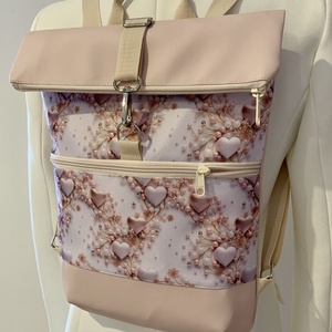 Rolltop Szépséges szív mintás Vízálló-Hátizsák-Hátitáska - táska & tok - hátizsák - roll top hátizsák - Meska.hu