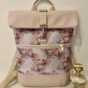 Rolltop Szépséges szív mintás Vízálló-Hátizsák-Hátitáska - táska & tok - hátizsák - roll top hátizsák - Meska.hu